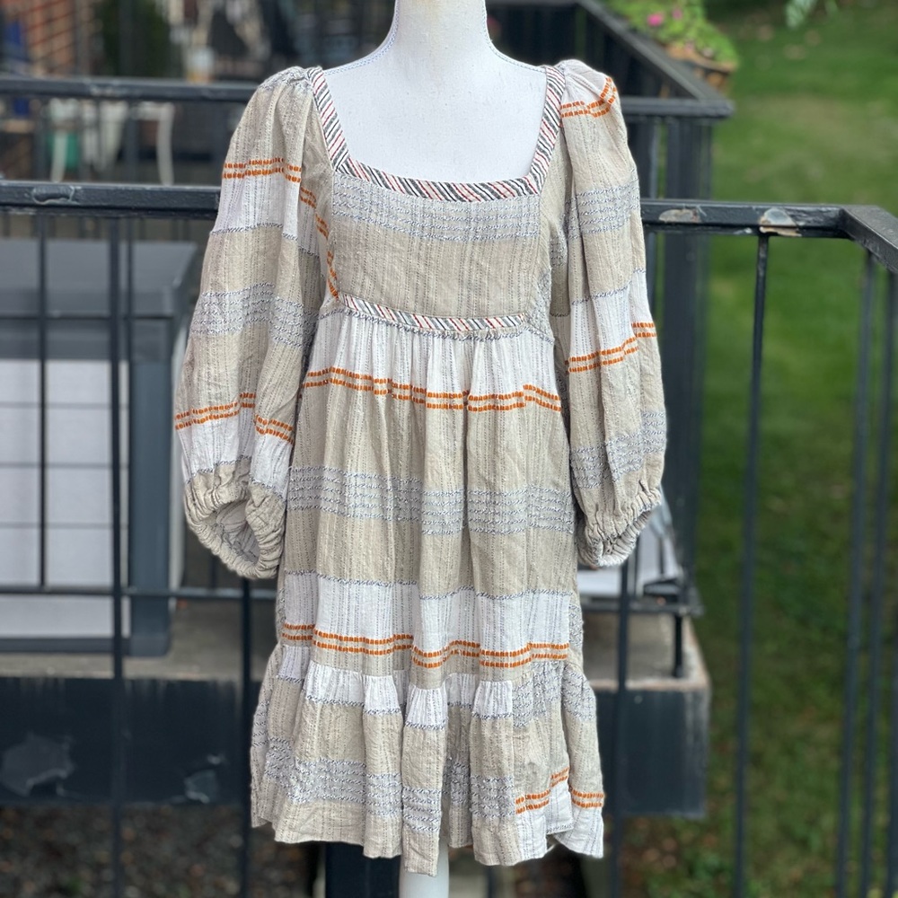 Free People Cozy Striped Mini Dress Size XL Style #: OB1103890